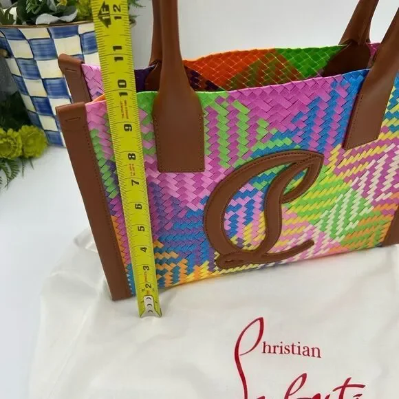 Women’s Christian Louboutin side-by-side tote with removable pouch made in Italy - Picture 10 of 12